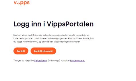 vipps portalen logg in.